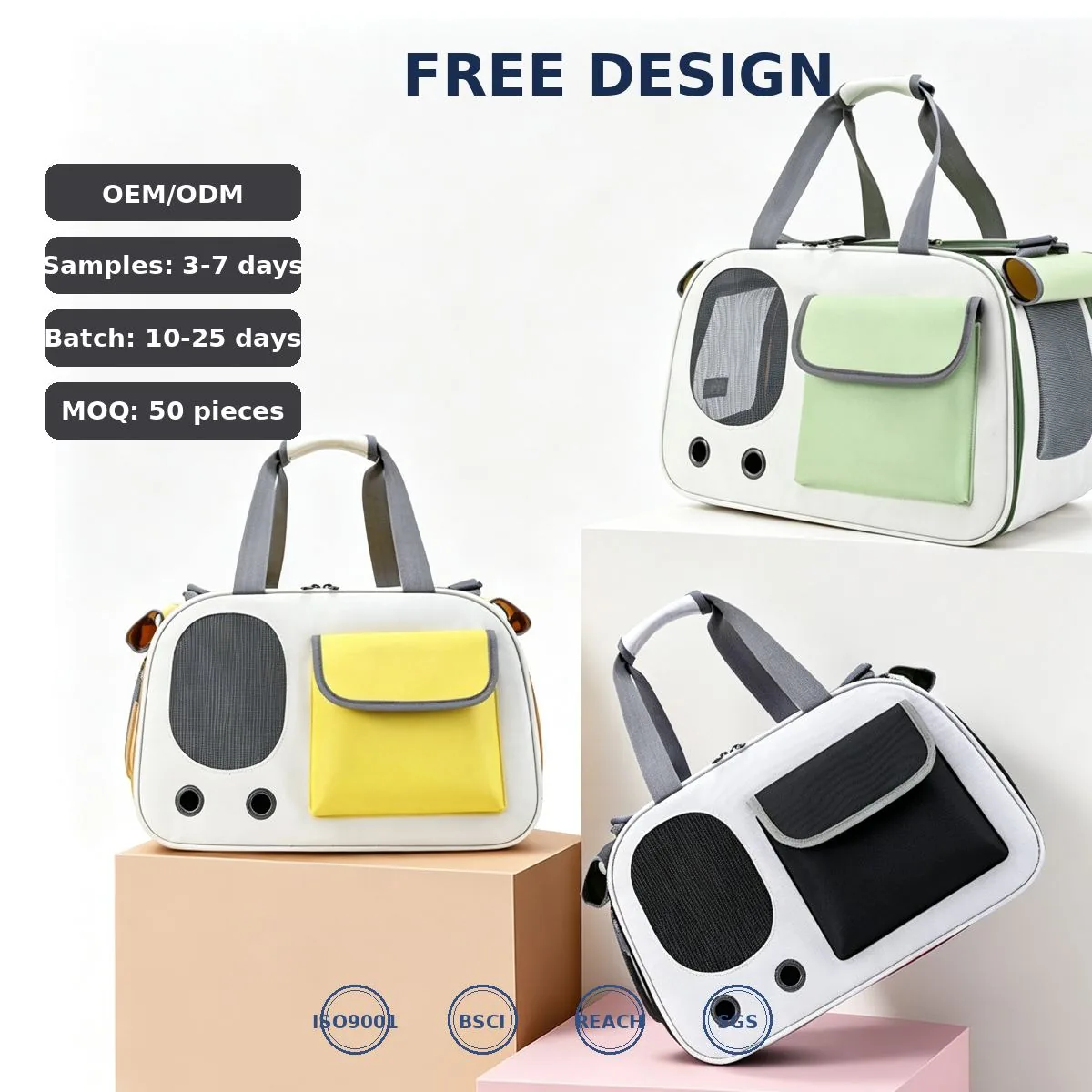 Solid structured pet carrier for secure travel