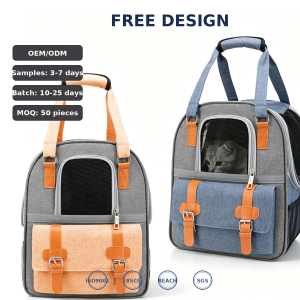 Pet Carrier Double Shoulder Backpack Large Capacity Breathable Portable