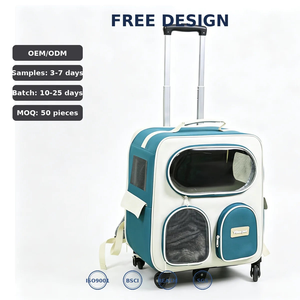 Dog car seat travel carrier with safety harness