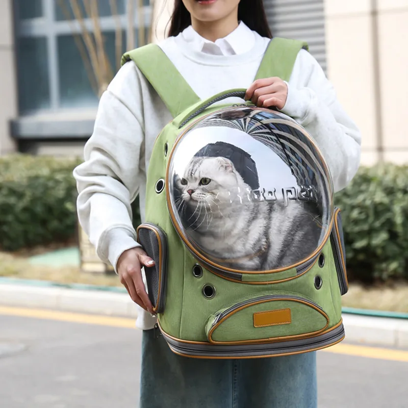 Cat backpack safety features escape proof zipper mesh