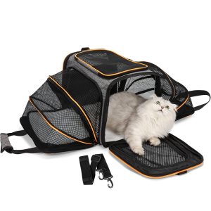 Pet Carrier Handbag Breathable Foldable Expandable Portable