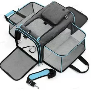Pet Car Seat Carrier Breathable Expandable Portable
