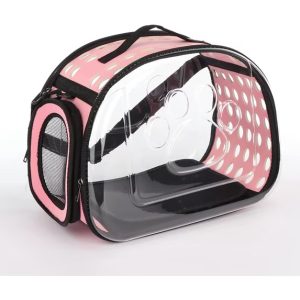 Crossbody Pet Carrier Bag Breathable Portable Cat Outdoor Bag Dog Backpack Foldable Transparent Large Capacity