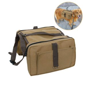 Outdoor Dog Self-Backpack Canvas Breathable