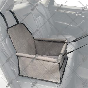 Foldable Car Pet Bed Waterproof Gray 42x42x47cm