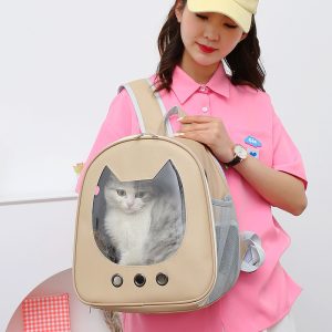 Cat Bag Portable Cat Backpack Summer Breathable Large Capacity Space Capsule Dog Carrier Pet Bag