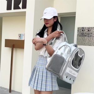 Cat Bag Portable Single Shoulder Breathable Handbag Cat Cage Space Capsule Crossbody Backpack Dog Cat Box Bag