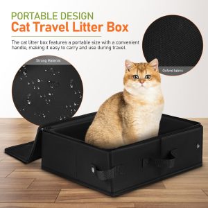Foldable Fabric Cat Litter Bag Cat Litter Box Portable Cat Toilet