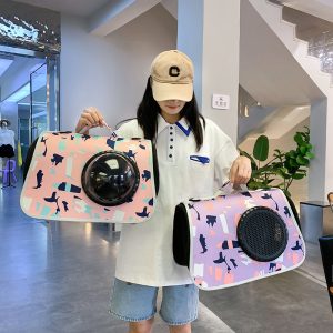 Foldable Pet Carrier Bag With Space Capsule
