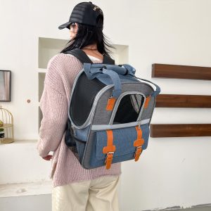Pet Backpack Cat Carrier Wear-Resistant Scratch-Resistant Green