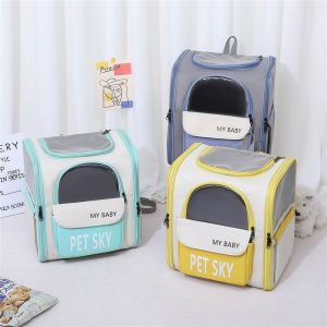 Foldable Opaque Cat Carrier Backpack Mint Green