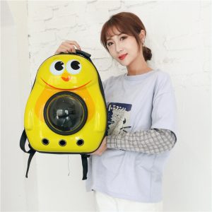 Pet Carrier Double Shoulder Backpack Breathable Foldable Portable