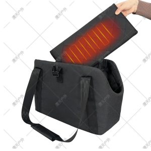 USB Heated Pet Shoulder Bag Black 38x20x30cm