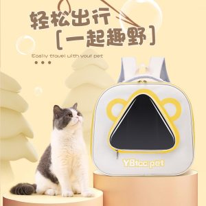 Canvas Backpack Cat Carrier Transparent Breathable Large Capacity Summer