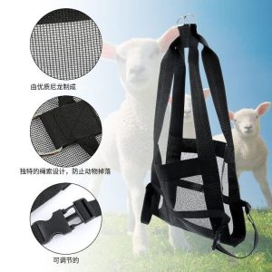 Pet Weighing Bag Sling with Mesh Black