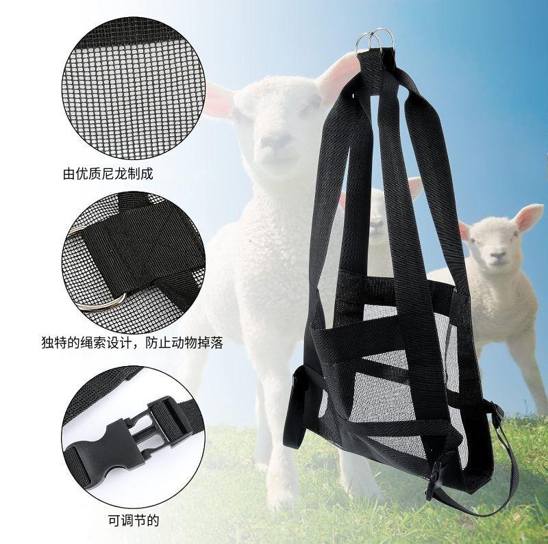 Pet Weighing Bag Sling with Mesh Black