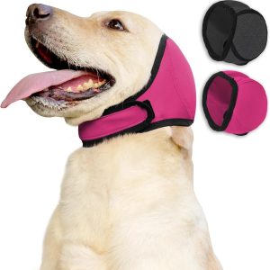 Dog Ear Muffs Waterproof Cotton Calming Head Cover
