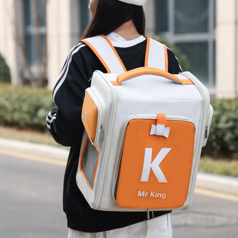 Expandable Colorblock Breathable Pet Backpack Carrier - Image 2