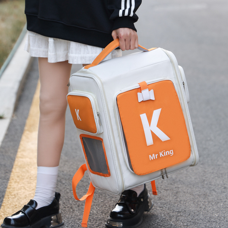 Expandable Colorblock Breathable Pet Backpack Carrier - Image 3