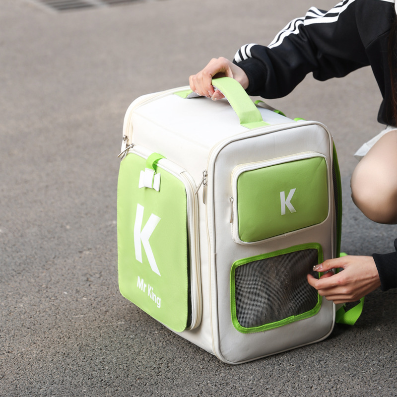 Expandable Colorblock Breathable Pet Backpack Carrier - Image 4