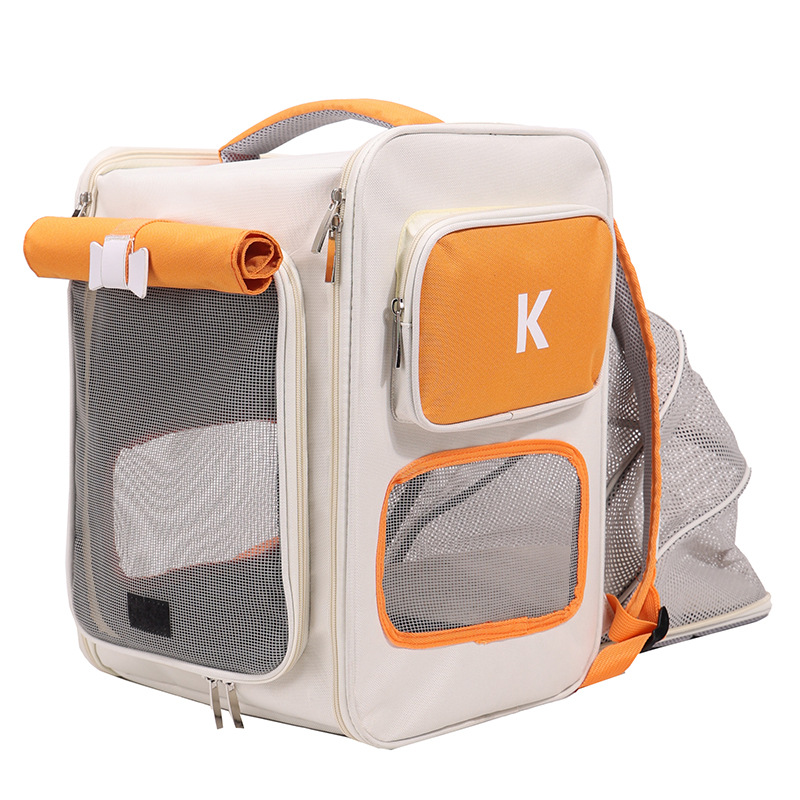 Expandable Colorblock Breathable Pet Backpack Carrier - Image 6