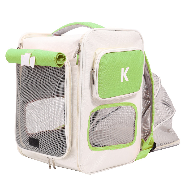 Expandable Colorblock Breathable Pet Backpack Carrier - Image 7