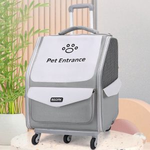Capacity Foldable Breathable Pet Rolling Carrier S01
