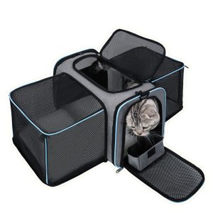 Expandable Large Capacity Car Seat Pet Rolling Carrier