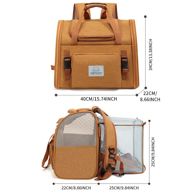 Capacity Breathable Pet Backpack Carrier Style D - Image 2