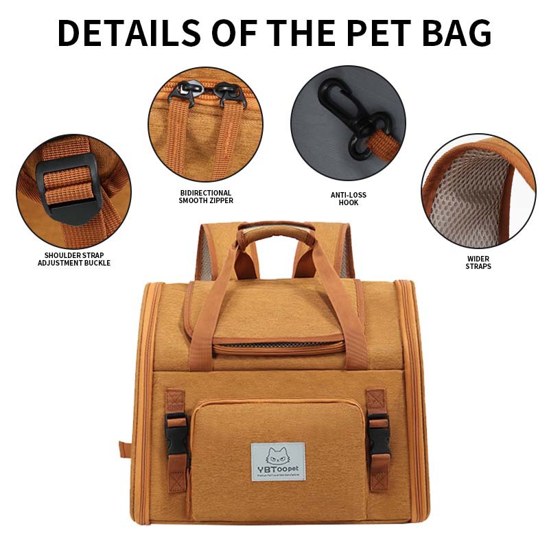 Capacity Breathable Pet Backpack Carrier Style D - Image 3