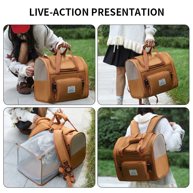 Capacity Breathable Pet Backpack Carrier Style D - Image 4