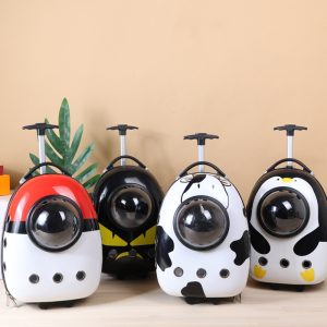 Capacity Foldable Breathable Pet Rolling Carrier S03