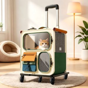 Window Large Capacity Pet Rolling Carrier S01