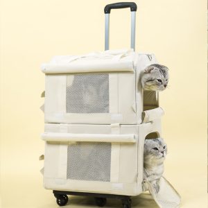Large Capacity Pet Rolling Carrier Style D