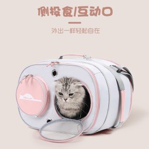Transparent Window Pet Rolling Carrier S01