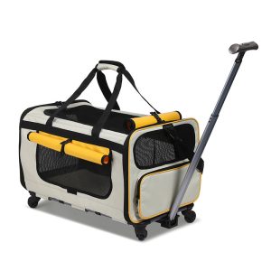 Large Capacity Foldable Pet Rolling Carrier Style C
