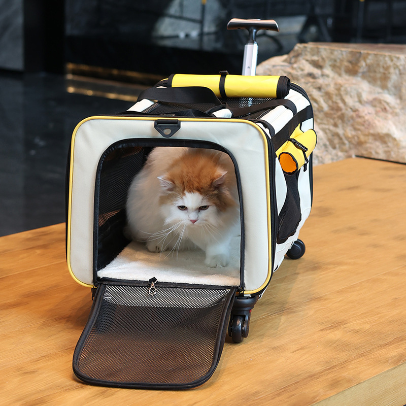Large Capacity Foldable Pet Rolling Carrier Style C - Image 3