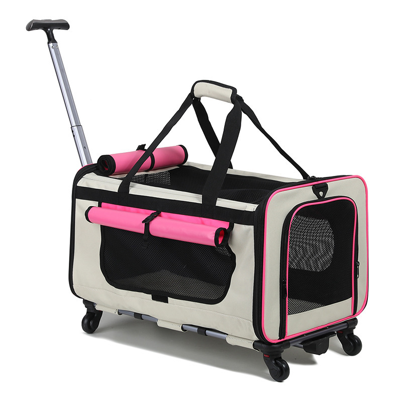 Large Capacity Foldable Pet Rolling Carrier Style C - Image 4