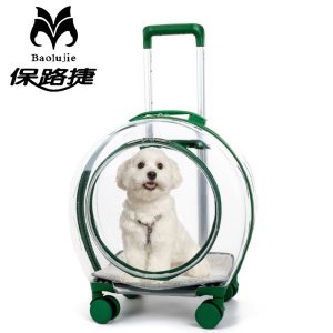 Window Large Capacity Pet Rolling Carrier S04