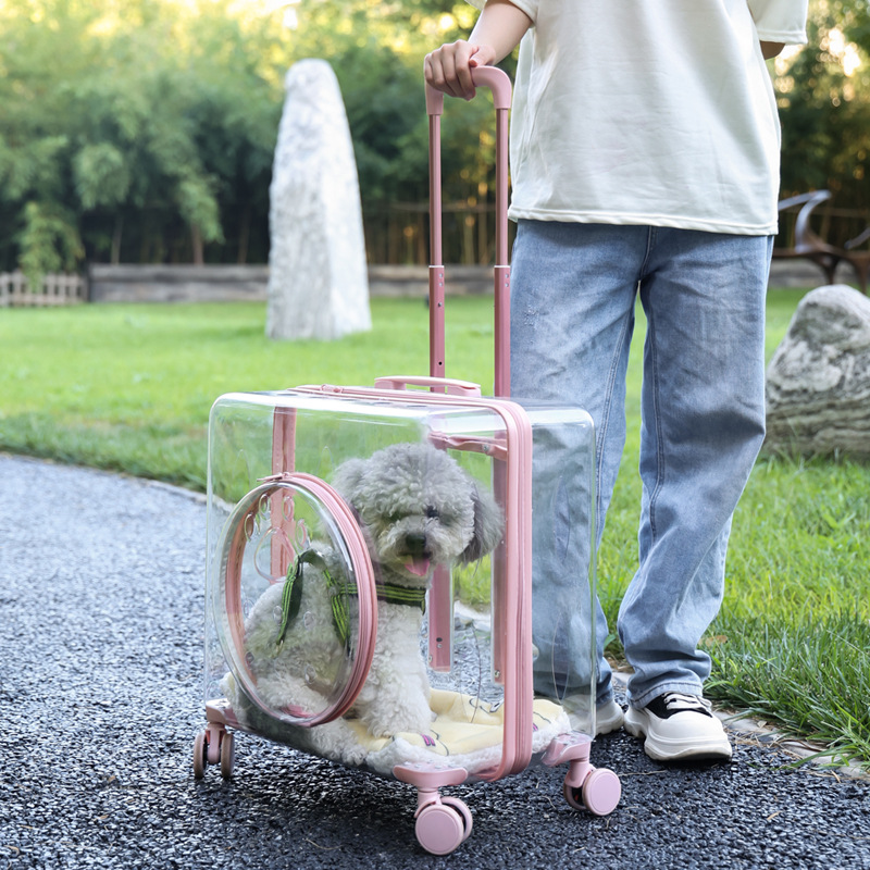 Window Large Capacity Pet Rolling Carrier S05 - Image 2