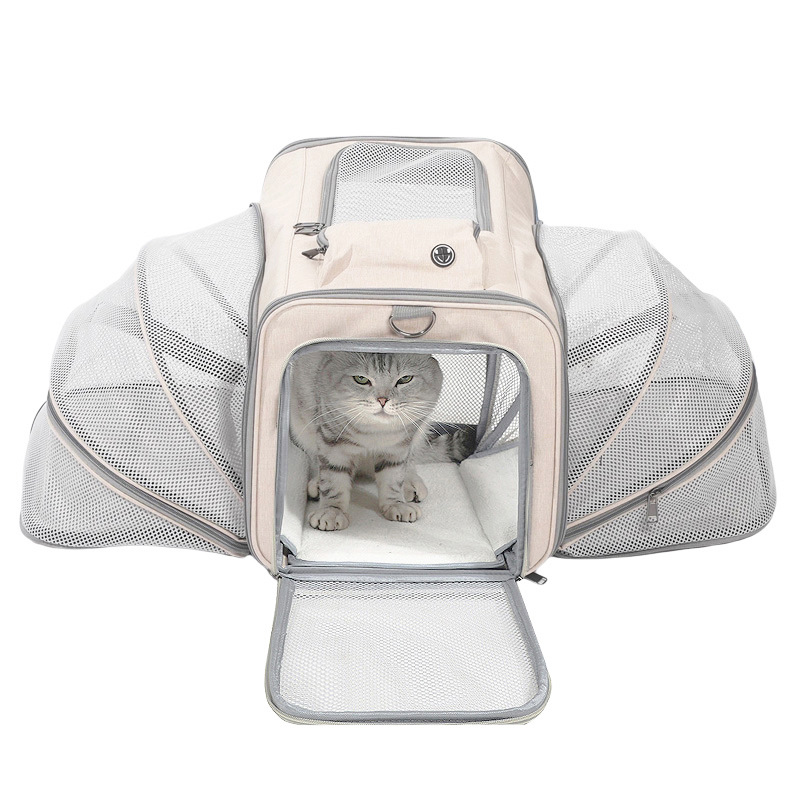 Expandable Breathable Soft-Sided Pet Carrier