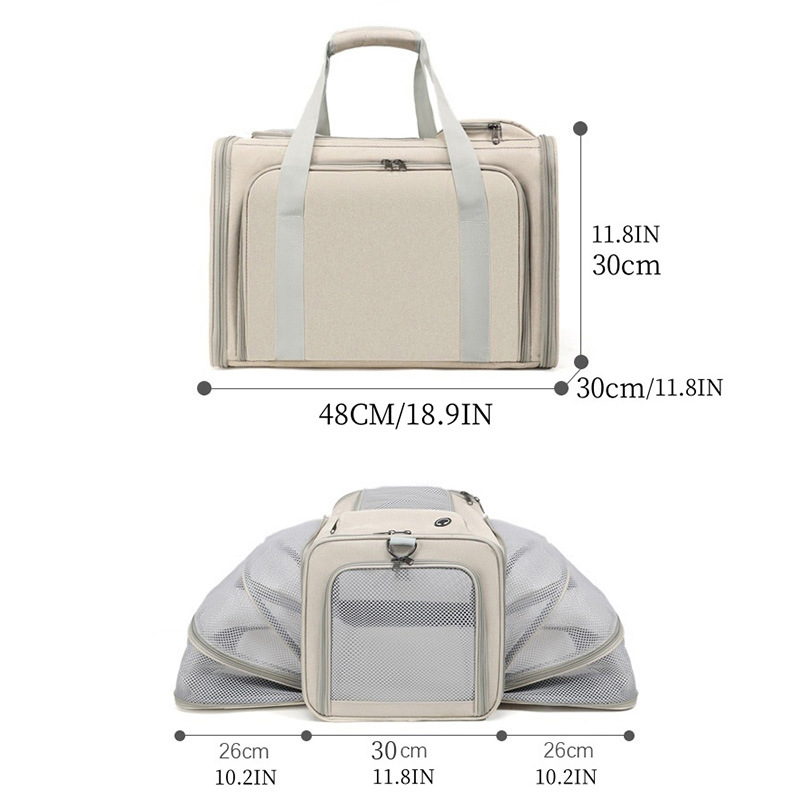 Expandable Breathable Soft-Sided Pet Carrier - Image 2
