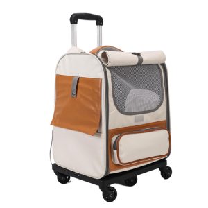 Capacity Foldable Breathable Pet Rolling Carrier S06