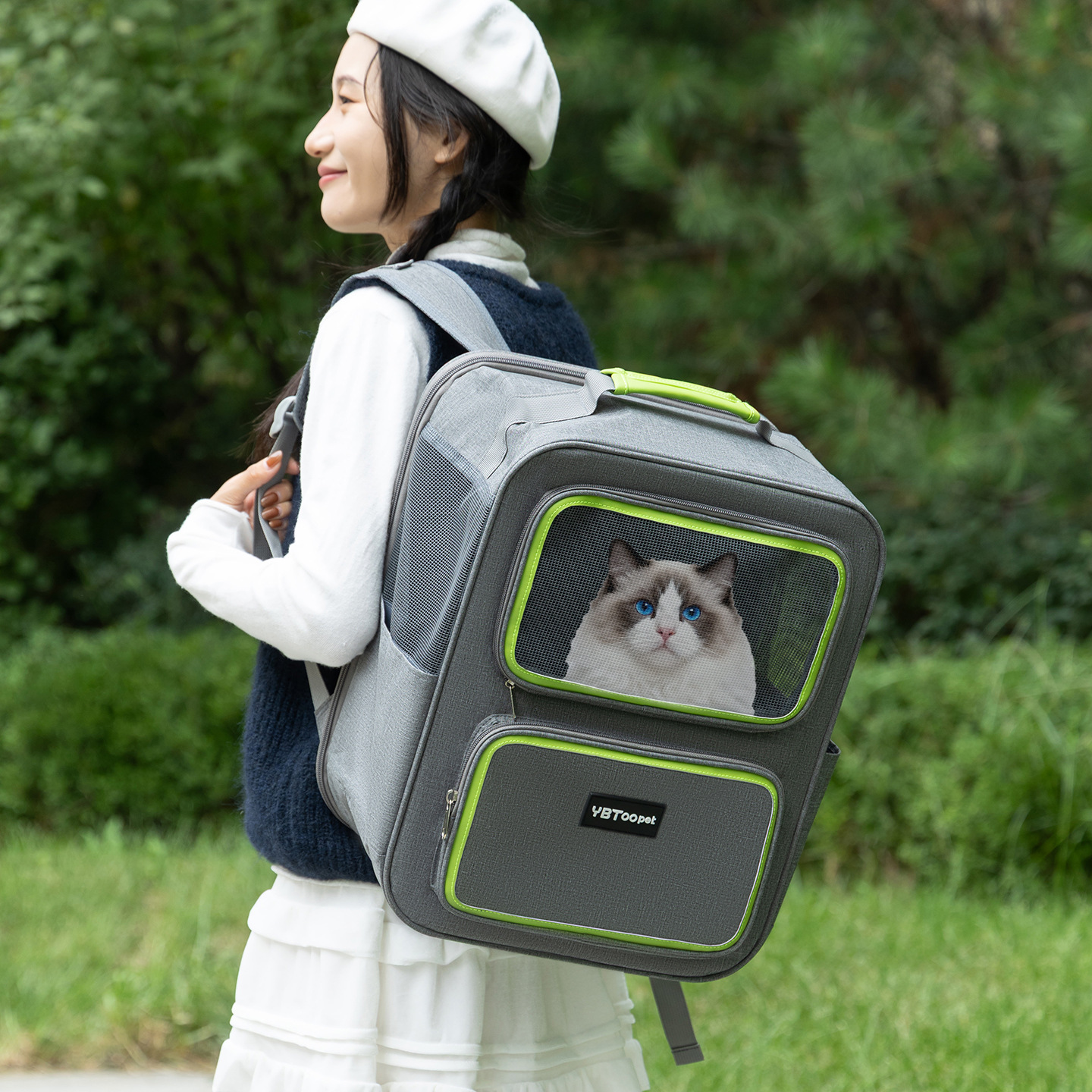 Capacity Breathable Cat Backpack Carrier Style C S02 - Image 3