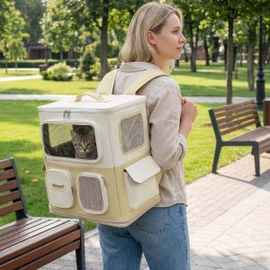 Large Capacity Breathable Pet Rolling Carrier S12
