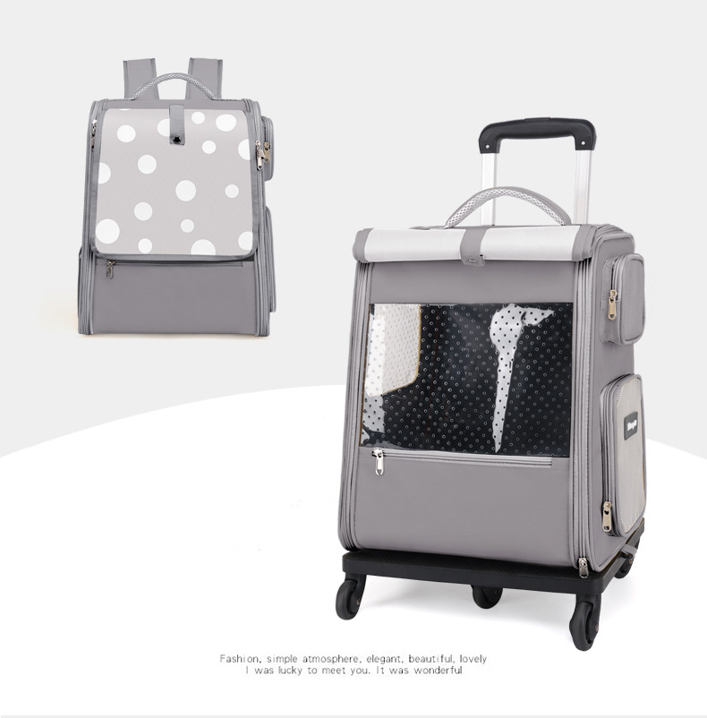 Large Capacity Breathable Pet Rolling Carrier S13 - Image 7