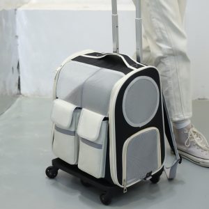 Capacity Foldable Breathable Pet Rolling Carrier S13