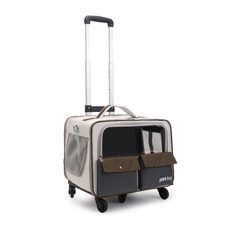 Capacity Foldable Breathable Pet Rolling Carrier S15 - Image 6