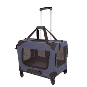 Large Capacity Foldable Car Seat Pet Rolling Carrier
