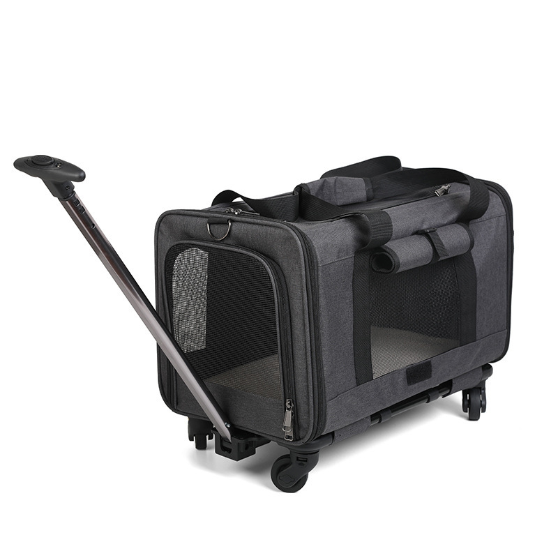 Capacity Foldable Breathable Pet Rolling Carrier S18